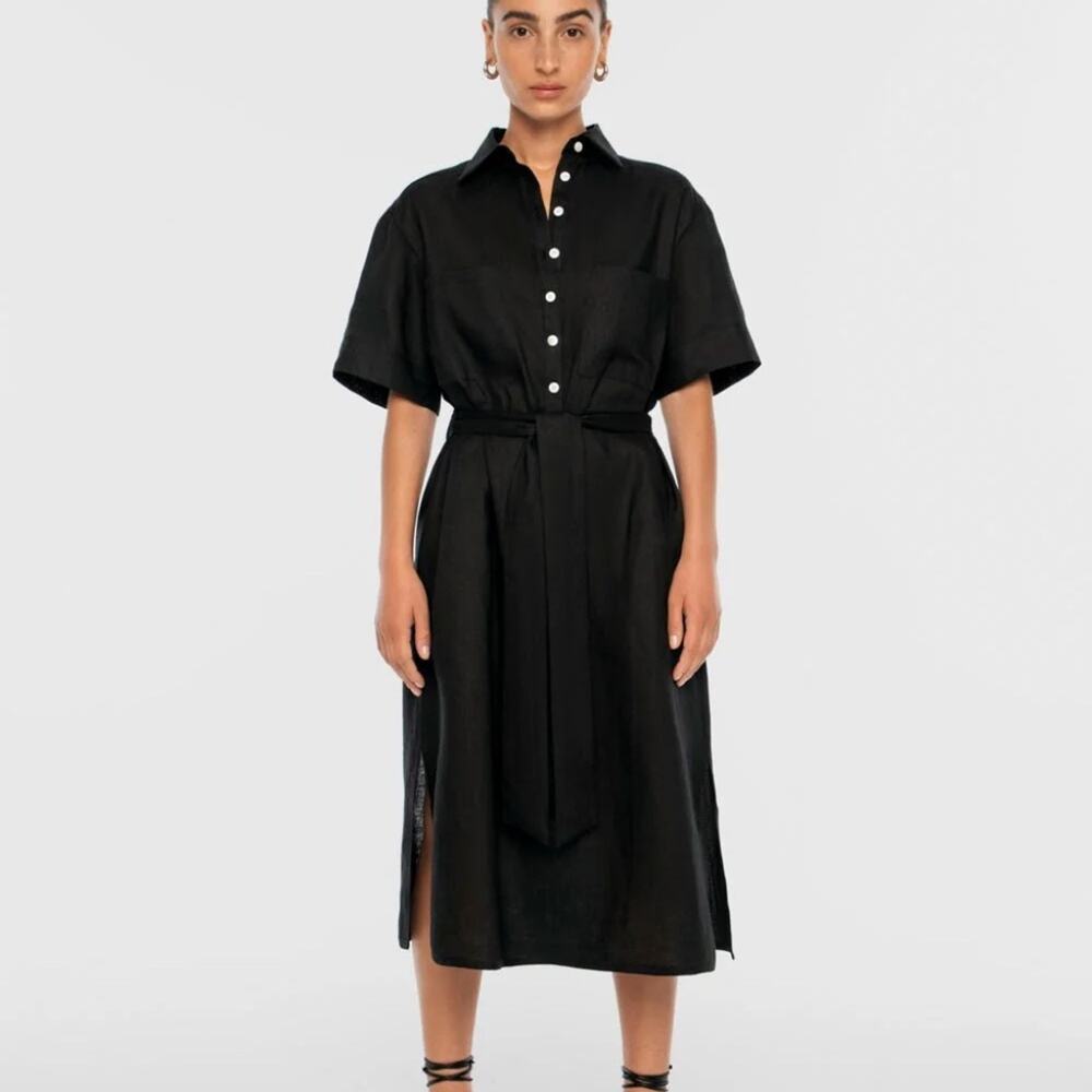 DAL Linen Midi Shirtdress (sz S) 275